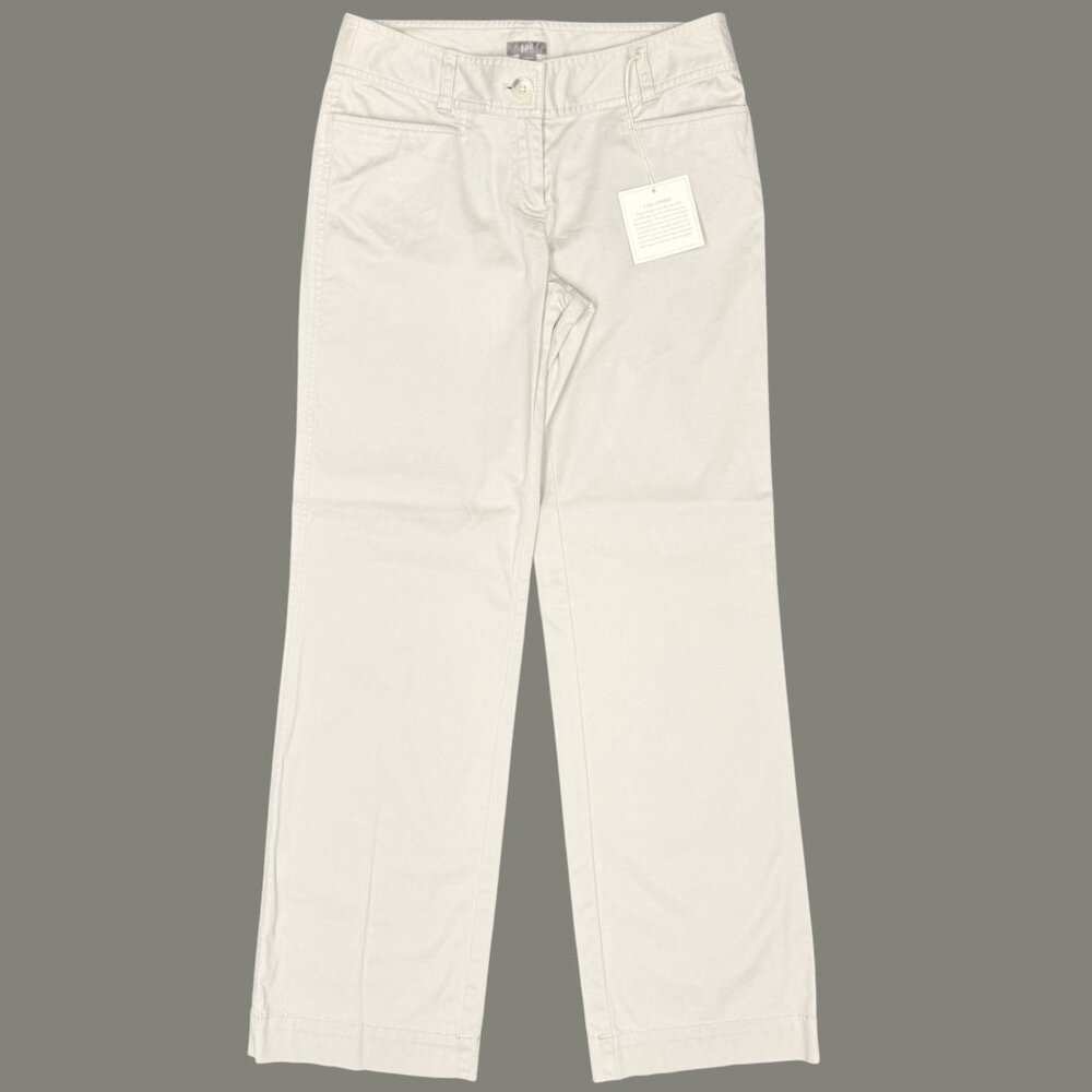 NWT Women's J. JILL Chino Wide Leg Trousers‎ in "Soapstone" | Size 4